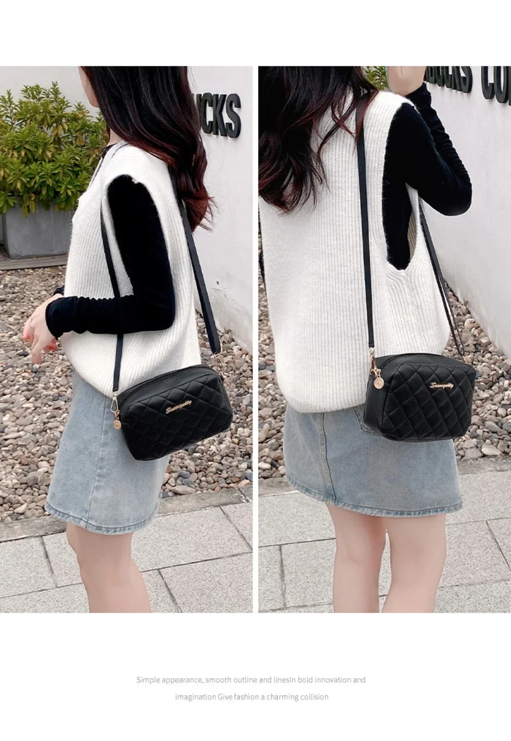 Diamond Quilted Tassel Crossbody