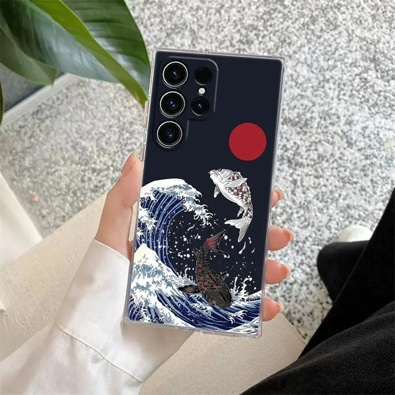 Hokusai Great Wave Japanese Art Clear Phone Case
