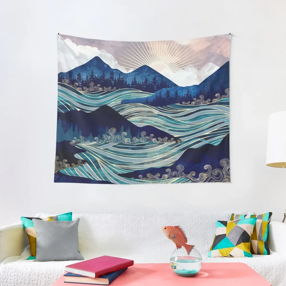 

Ocean Sunrise Tapestry Cute Room Decor Art Mural Nordic Home Decor Tapestry