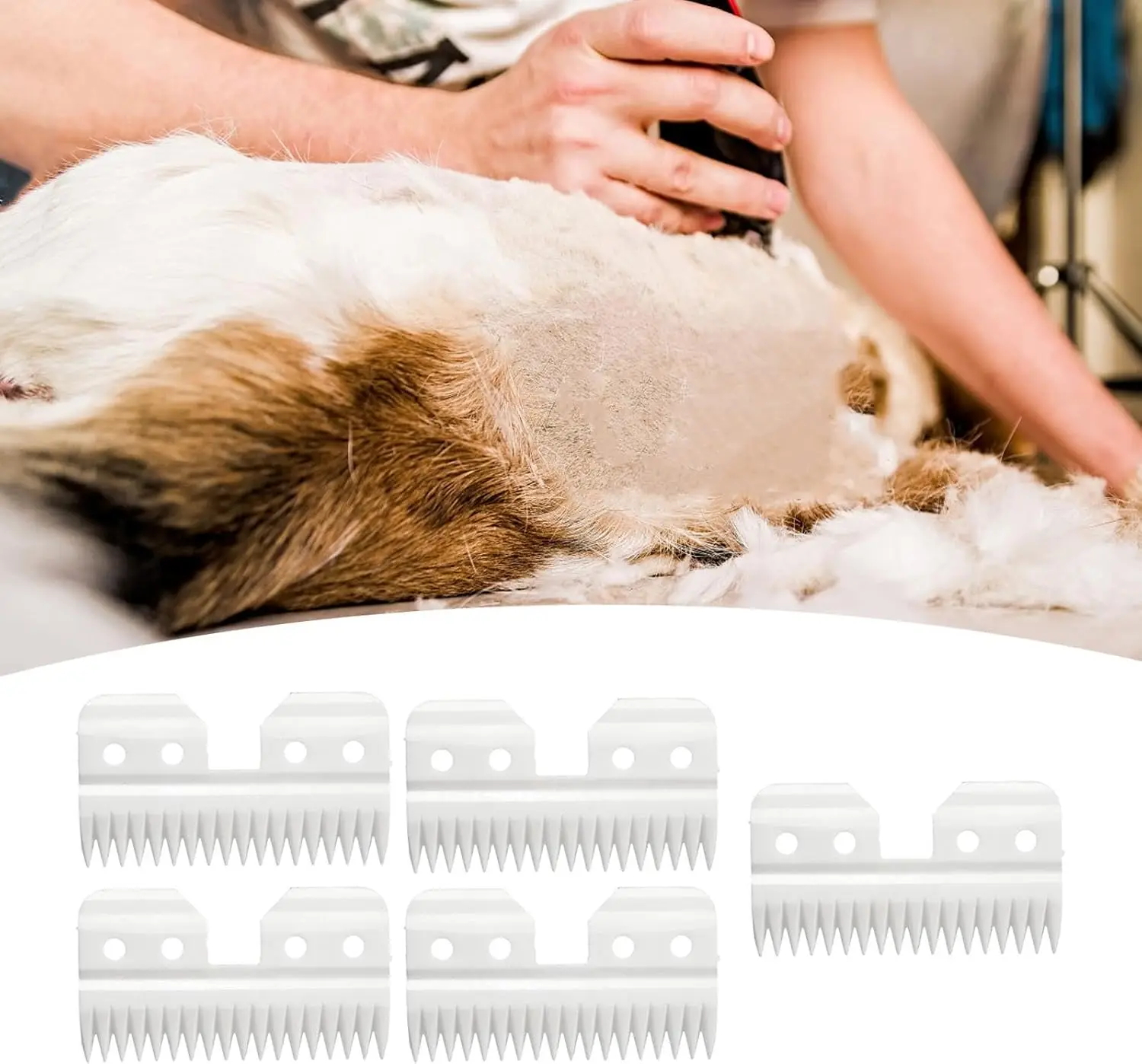 Barber Hair Clipper Blade 18 Teeth Ceramic and Steel for Oster A5 Wahl KM2 KM5 KM10 Andis Dog Grooming Clipper