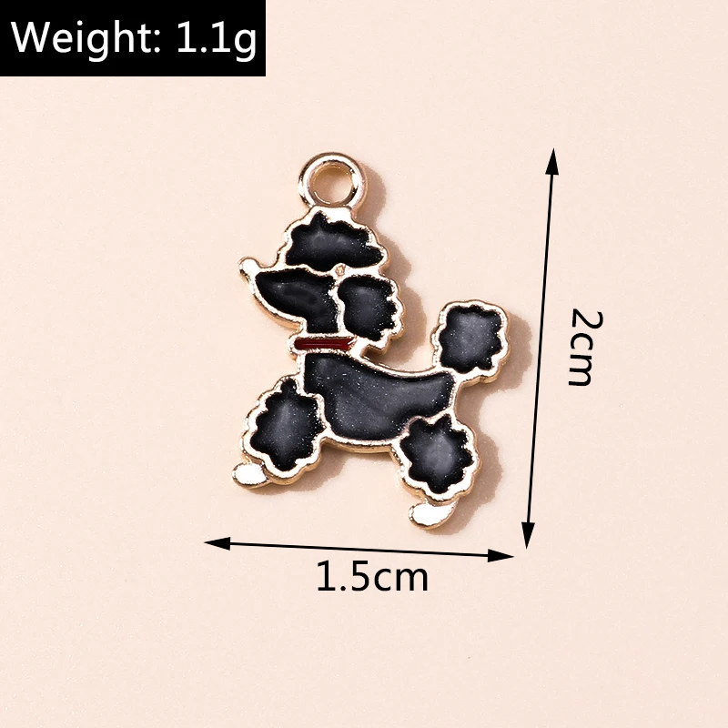 10 stücke Mischte Cartoon Nette Emaille Hund Charme Pfote Tier Anhänger für Halsketten Ohrringe DIY Schmuck Machen Zubehör Handgemachte – Detail 8