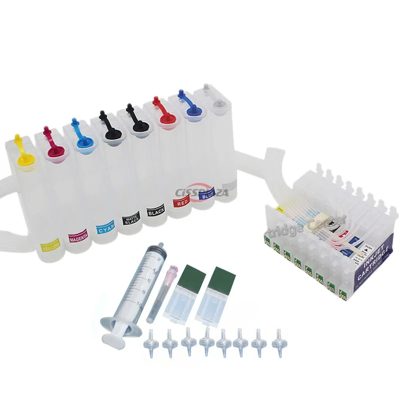 T0540-T0549 Empty CISS CIS ink System COMPATIBLE for Epson Stylus Photo R1800 R800 printer with auto reset chip 1set