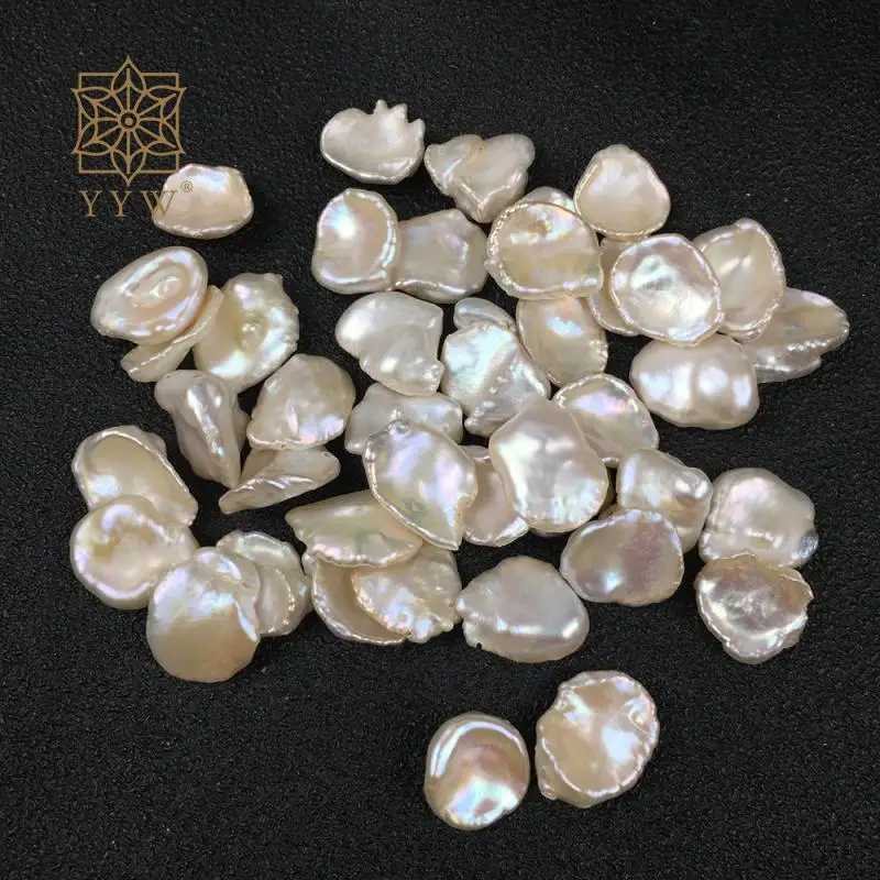 5pcs/Lot Cultured Baroque Freshwater Pearl Beads White 12-15mm No Hole Natural Stone For Jewelry Making Diy Necklace Bracelet