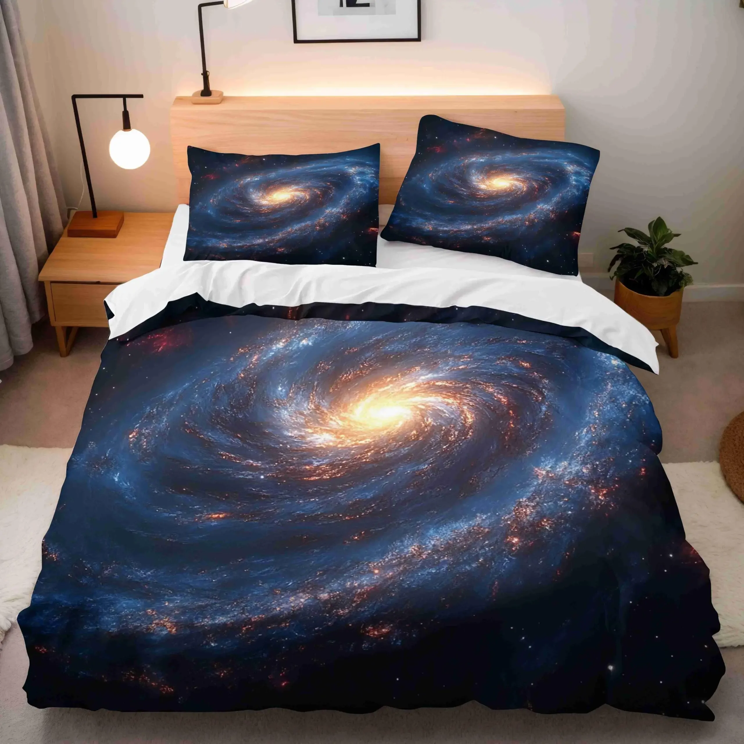 Science Fiction Bedding Duvet Cover Twin Size Starry  3D Printed Decor Bed Set Soft Microfiber Bedding set