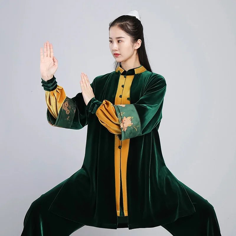 

Winter Thicken Tai Chi Clothes Women Wushu Clothes Kung Fu Competition Clothes Martial Art Uniform Keep Warm 2022