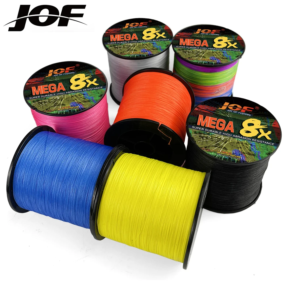 

JOF 1000M 500M Braided Fishing Line 8 Strands Multifilament PE Wire Carp Standard Diameter 0.14mm-0.50mm Water Proof Peche Tools