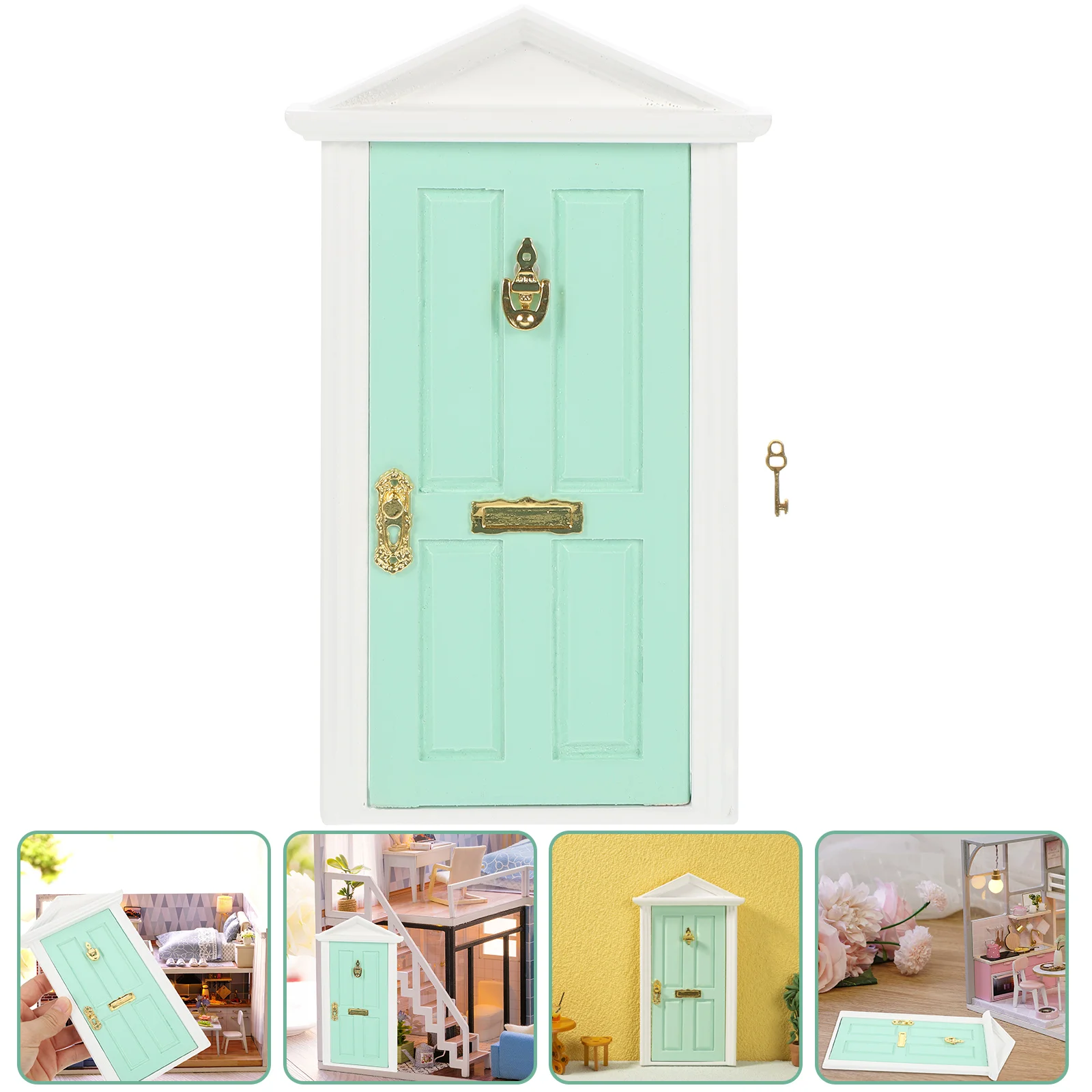 

Mini Wooden Doors and Windows House Furniture Decor Dolly Ornament Toy Miniature Decorations Hardware