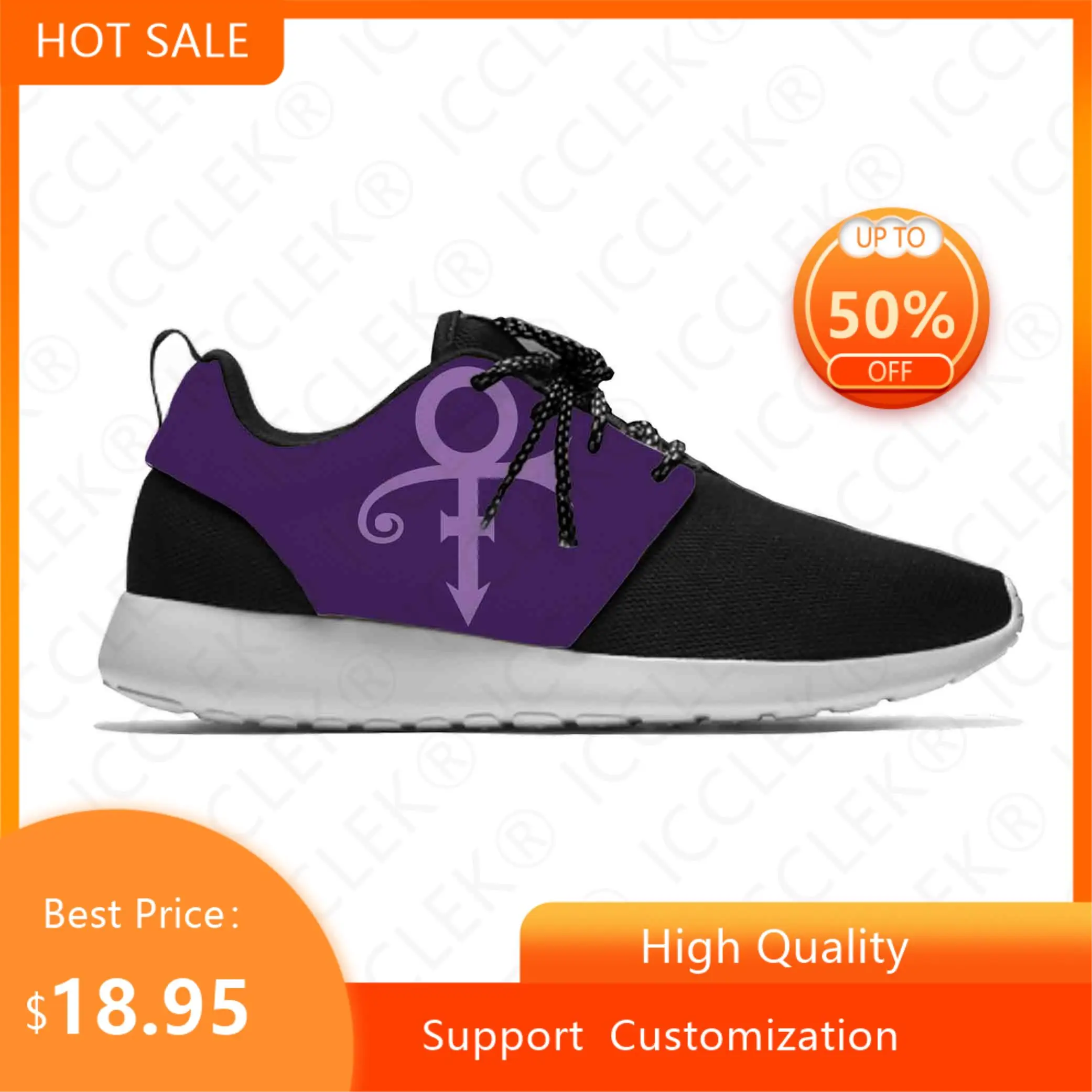 

Hot Cool Summer Singer Prince Symbol Rogers Nelson Purple Rain Sport Running Shoes Casual Mens Womens Sneakers Mesh Sports Shoes