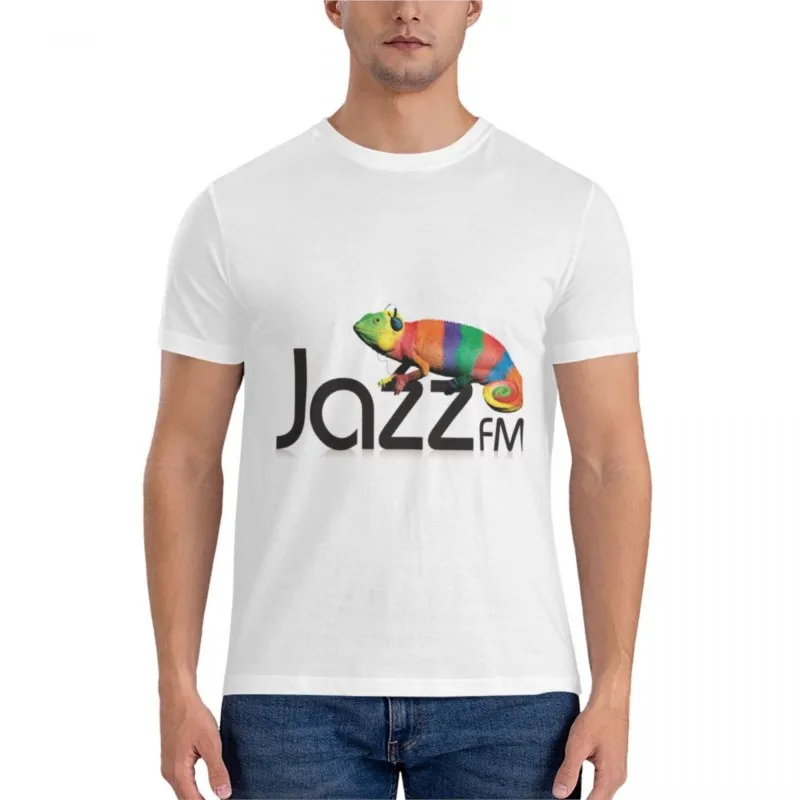 

Футболка Jazz FM est 1990 Essential, мужские футболки с графическим рисунком, забавные мужские футболки, футболка с графическим рисунком, короткая футболка