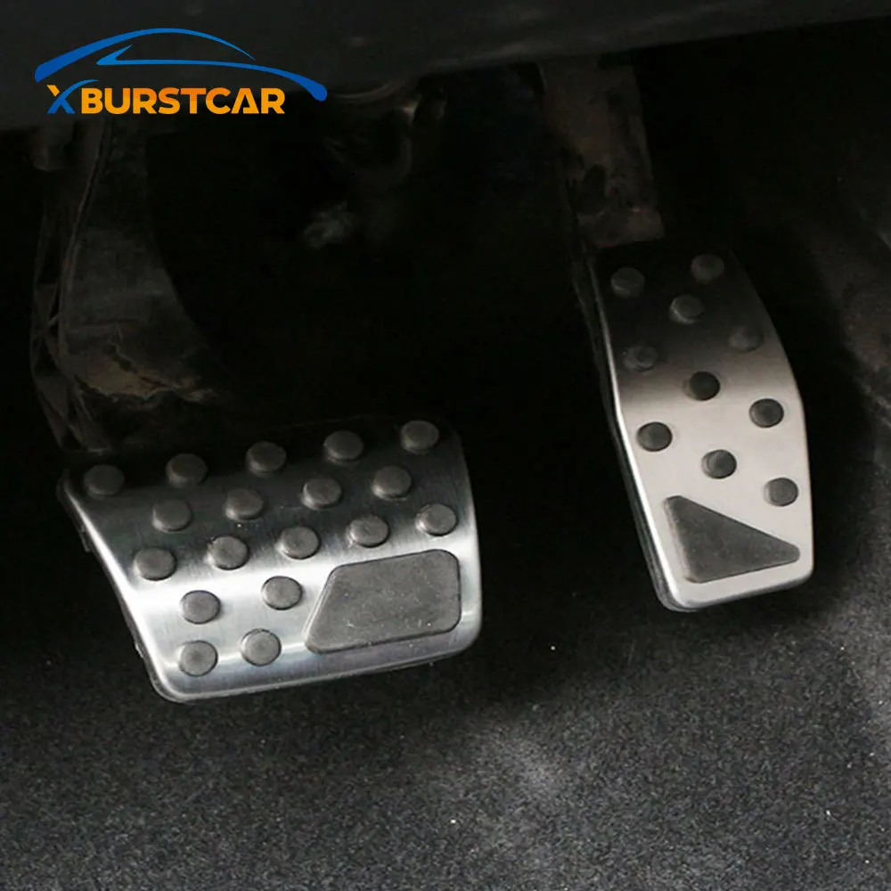 Xburstcar Gas Accelerator Brake Pedal Footrest Pedals Cover Pad for Jeep Renegade BU 2015 2021