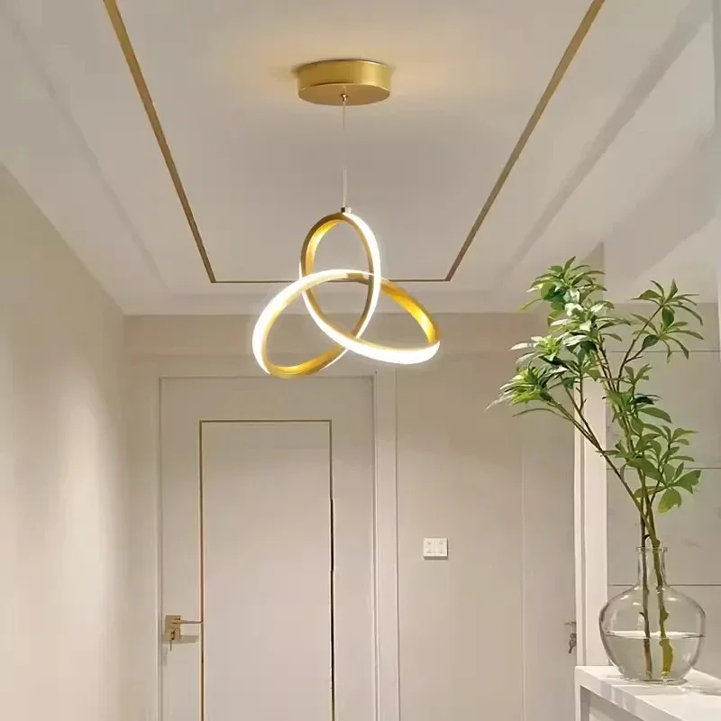 

Nordic LED chandelier gold white black modelling ceiling lamp for bedroom hall dining room children's room