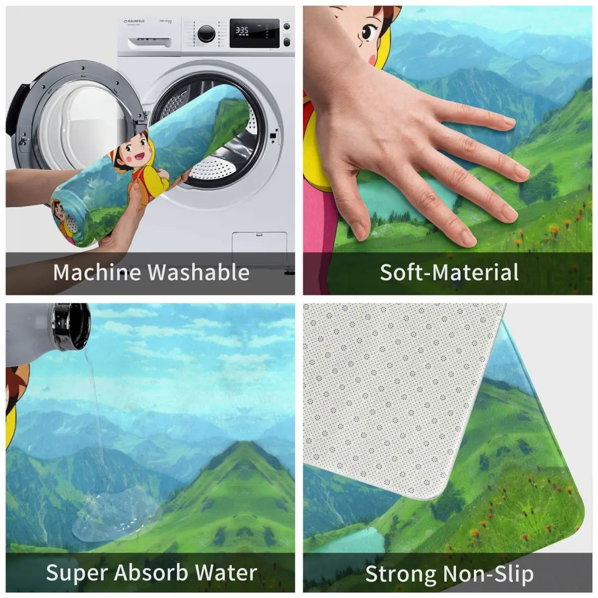 Machine Washable Doormat, Mountain Range