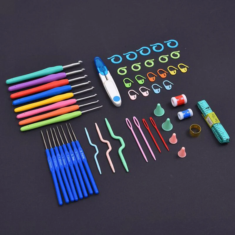 52 piece crochet Set Soft Grip Crochet Treatment Knitting needle kit DIY hand knitting art tools