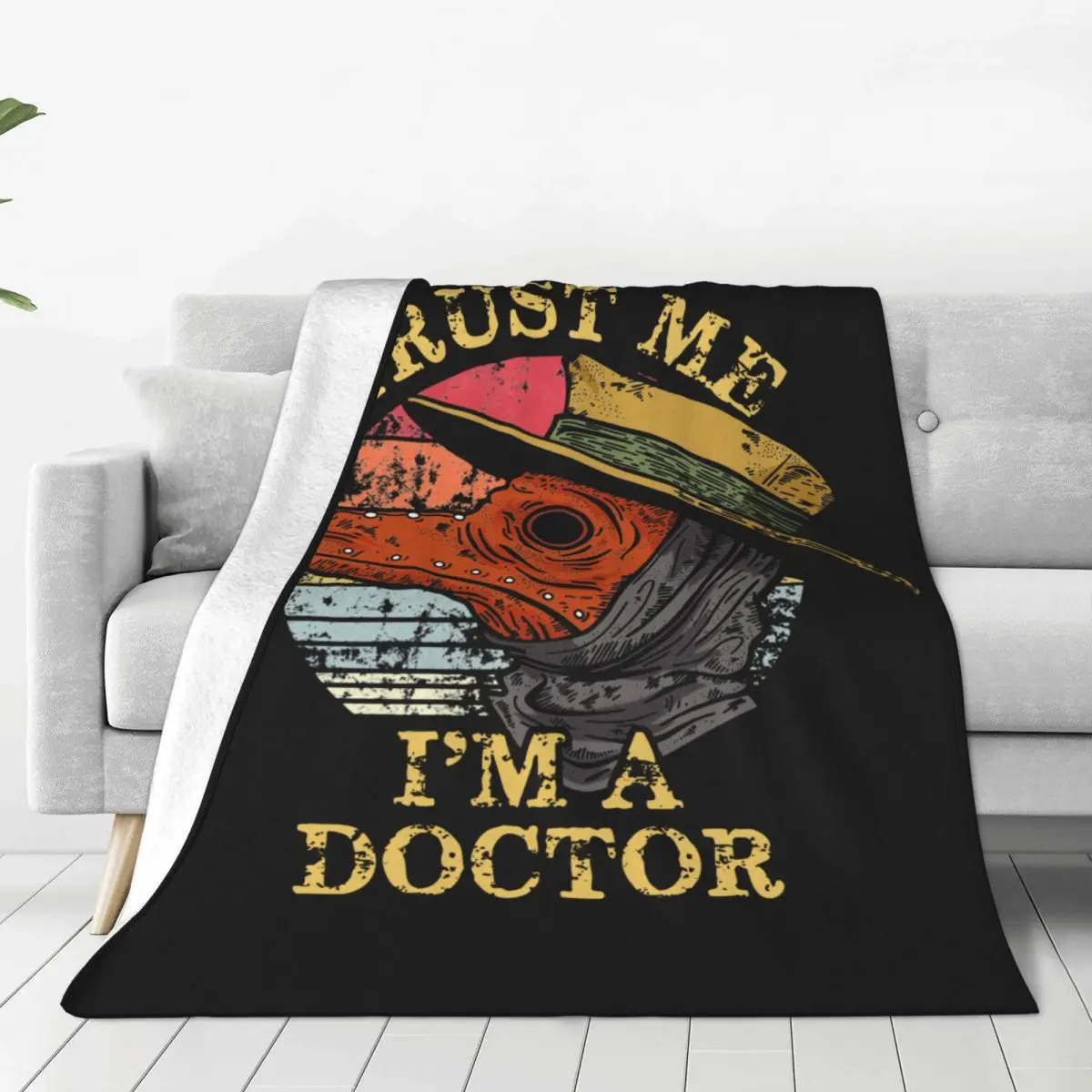 

Одеяло от Чумного доктора Trust Me I'm A Doctor, черная маска Death Bird, флисовое смешное мягкое покрывало на кровать, весна/осень