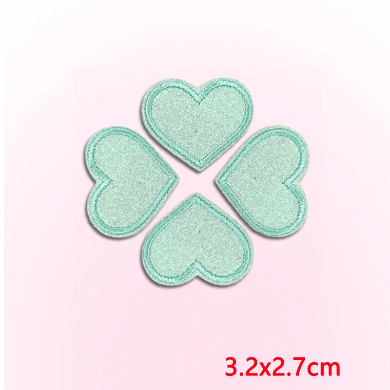 10 Stück Großhandel Neue Glitzer-Herz-Aufnäher, bestickte Aufbügelpatches für Kleidung, bunte Glitzer-Stern-Aufnäher für Kleidung – Detail 24