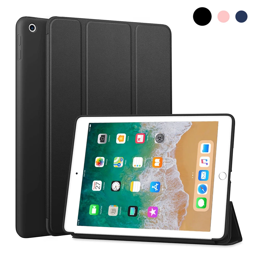 

Чехол для планшета тройного сложения для iPad 9,7 5-го 6-го поколения A1822 A1954 чехол для iPad Air 1 Air 2 Чехол из искусственной кожи