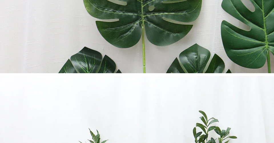 Tanio Zielone multi-style sztuczne rośliny liście Turtleback liść ślubny kwiat układ ściana sklep
