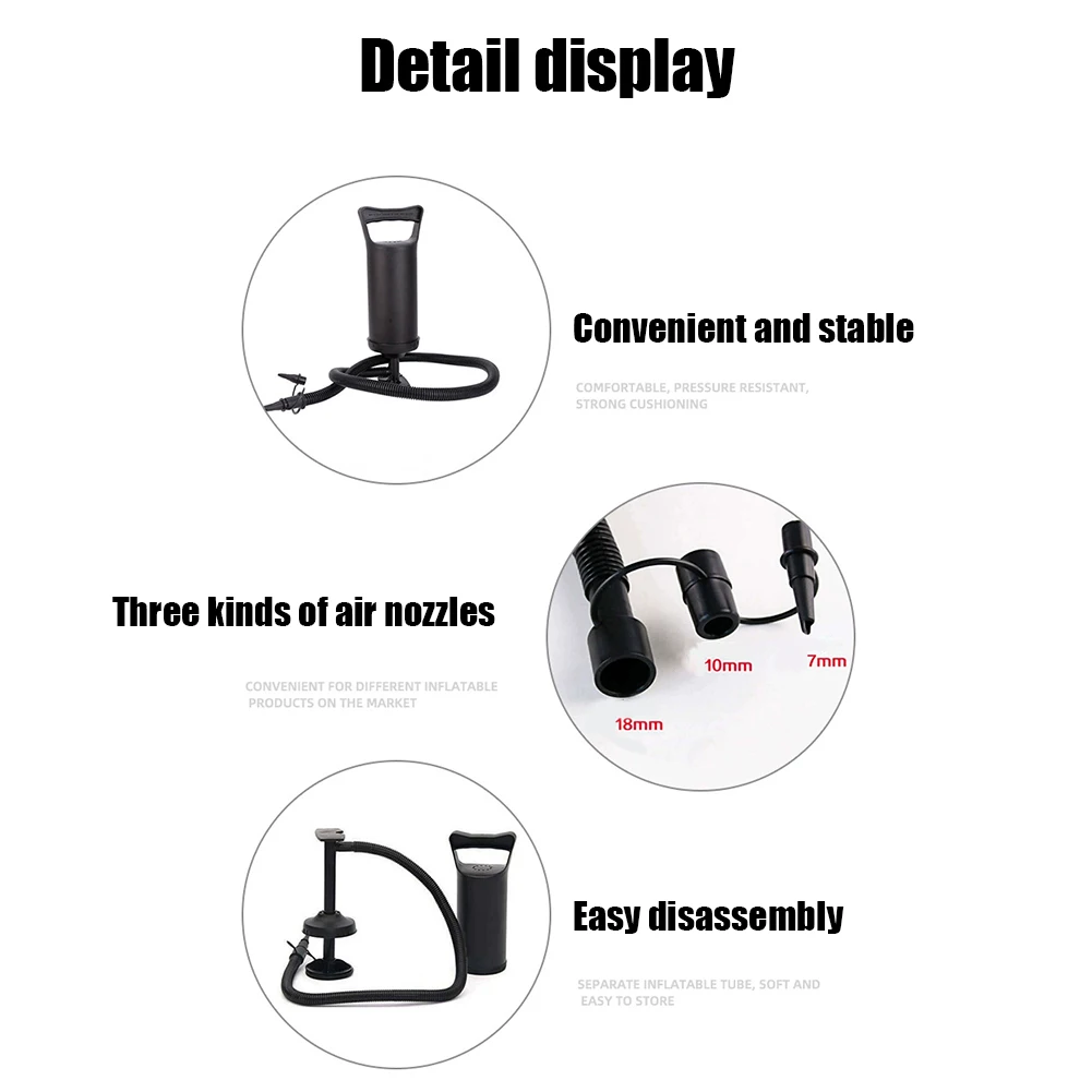 Manual Air Pump Fast Inflation Inflatable Hand Pump Two-Way Handheld Inflatable Air for Swimming Pools Mattresses