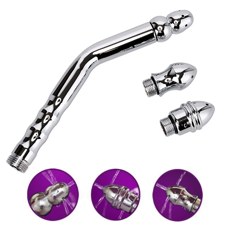 

Rinse Vaginal Cleaning Tool Reusable Elbow 3-head Enema Shower