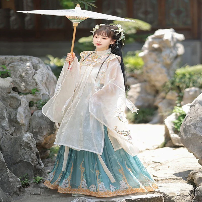 

Women Tang Suit Ming Dynasty Hanfu Dress Female Cosplay Woman Traditional Crossed Collar Cosplay Fairy Classical Ancient Costume