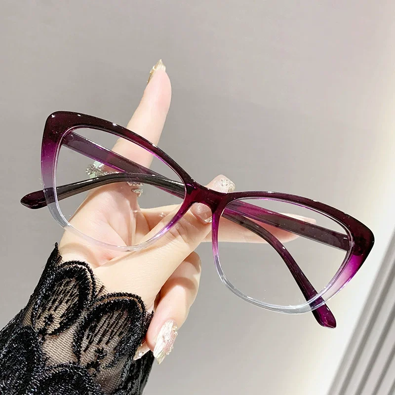 Women's New Style Finished Myopia Glasses Unisex Anti-blue Light Minus Diopter Eyewear Fashion Near Sight Eyeglasses 0-3.5-4.0 3