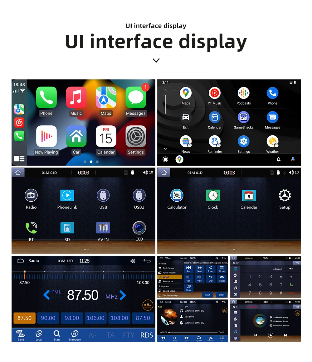 1Din Car Radio Player 7"MP5 Player Retractable Touch Screen Car Wireless CarPlay Android Auto Mirror Link Video USB TF BT Player 20 1Din Car Radio Player 7"MP5 Player Retractable Touch Screen Car Wireless CarPlay Android Auto Mirror Link Video USB TF BT Player
