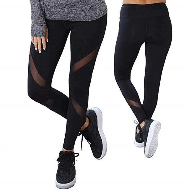 Women Leggings Gothic Push Up Ladies Mesh Pants Love Heart Black Leggings  Casual Pants High Waist Sexy Leggings