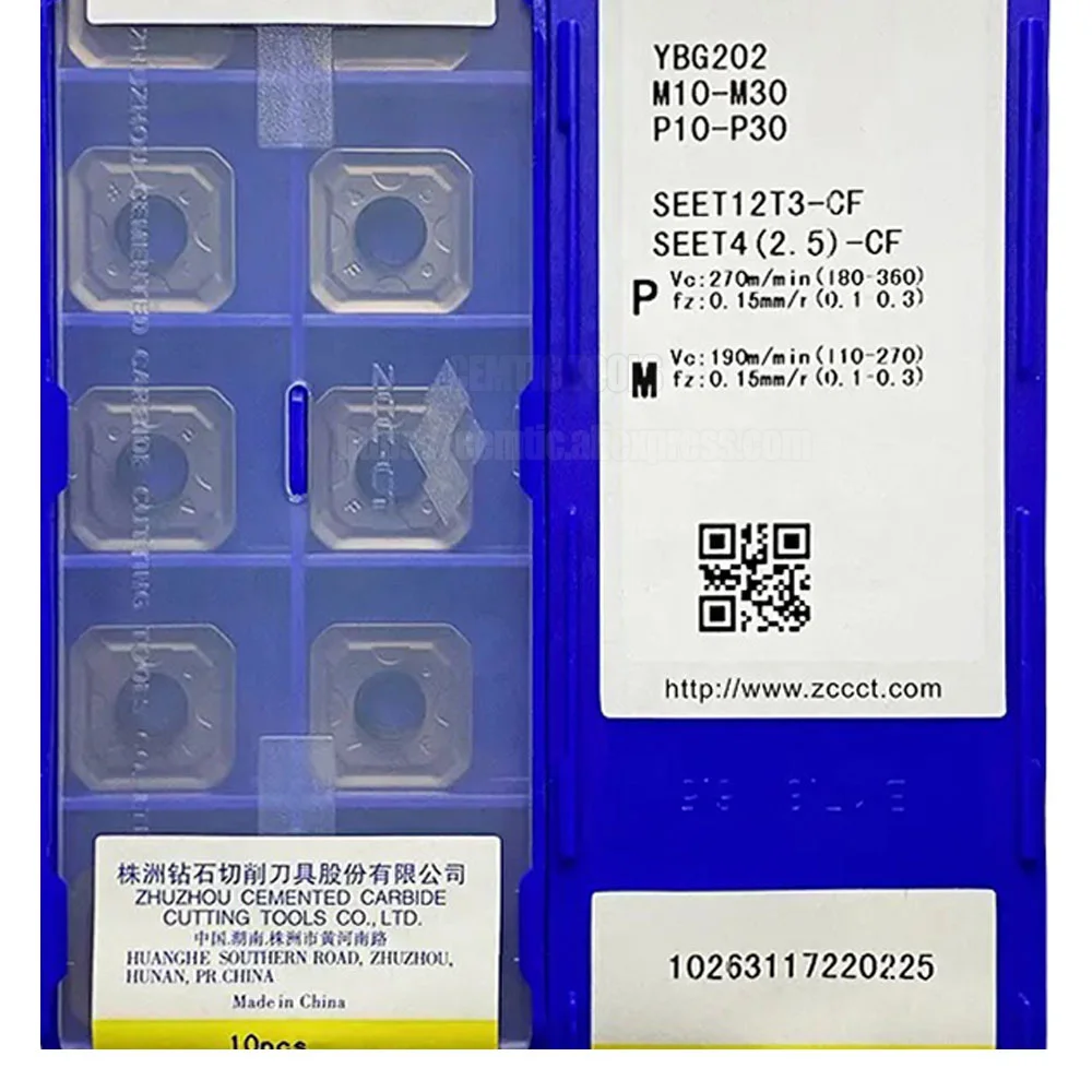 

ZCC 100% Original YD201 SEET12T3-CF YBD152 YBG102 YBG202 Lathe Cutter Milling CNC Turning Inserts 10 Pcs/lot