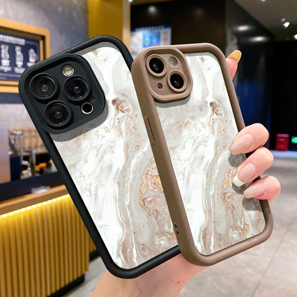 Elegant Oil Painting Gold Soft Phone Case Cover