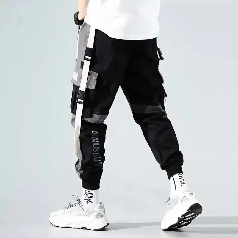 Streetwear Men's Multi Pockets Cargo Harem Pants Hip Hop Casual Male Track Pants Joggers Trousers Fashion Harajuku Men Casual Pants