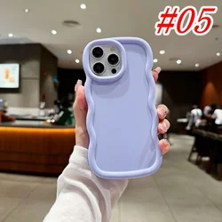 Cute Candy Wavy Silicone Phone Case Cover for OPPO Reno6 Z (Purple)
