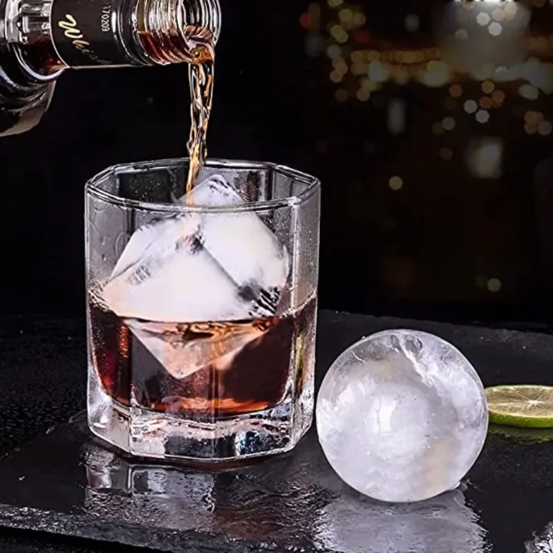 Silicone Spherical Ice Cube Molds - Reusable Ice Cube Maker