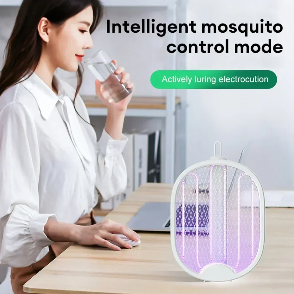 Description Picture 6 of itemFoldable Electric Mosquito Killer USB Rechargeable Fly Trap Mosquito Swatter Racket Insect Killer With UV Light Bug Zapper 3500V