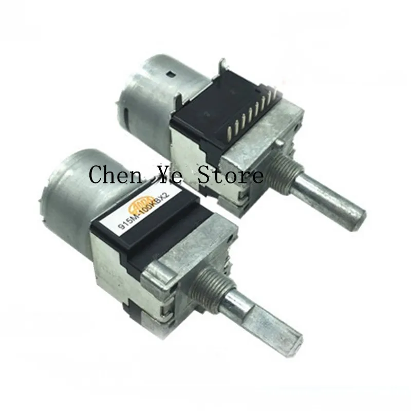 

RK168 100K motor potentiometer stereo dual channel B100K * 2 axis length 25MM power discharge machine drive volume potentiometer