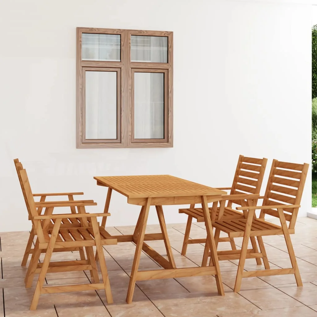 5 Piece Patio Dining Set Solid Acacia Wood D Outdoor Table and Chair Sets Outdoor Furniture Sets 5 piece patio dining set solid acacia wood d outdoor table and chair sets outdoor furniture sets