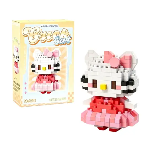 99 style SANRIO Hello Kitty Building Blocks Cartoon Figures Kuromi Bricks My Melody Children's Assembly Toys Cinnamoroll Gift - Image 51