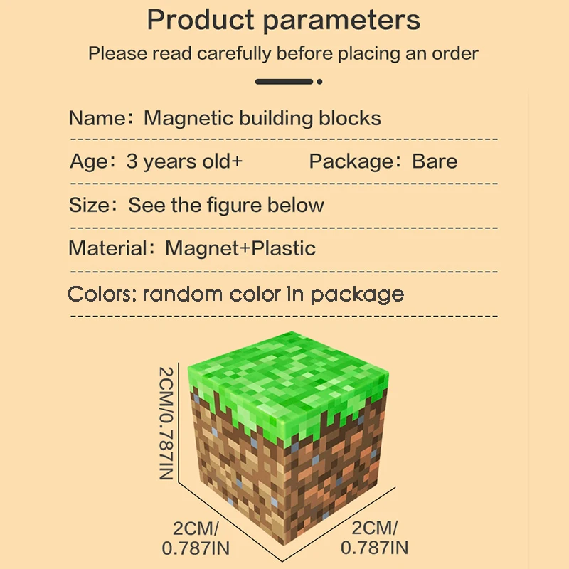 Kids Magnetic Building Blocks Mine Magnet World Set Boys and Girls Sensory Toy Toddlers Birthday Gifts Construction Toys