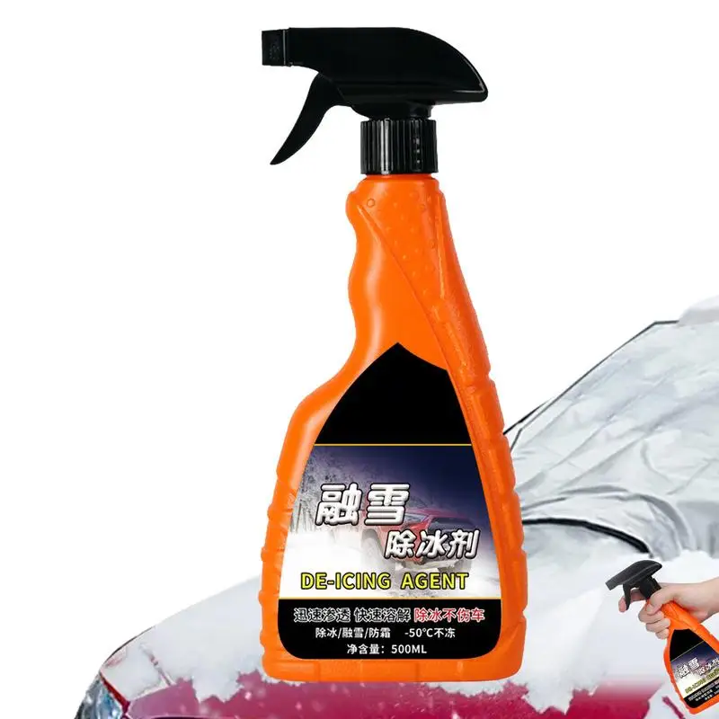 500ml Car Deicer Spray Agent Windshield De-Icer Snow Melting Defrost Spray Trigger Car Glass Deicer Ice Melting