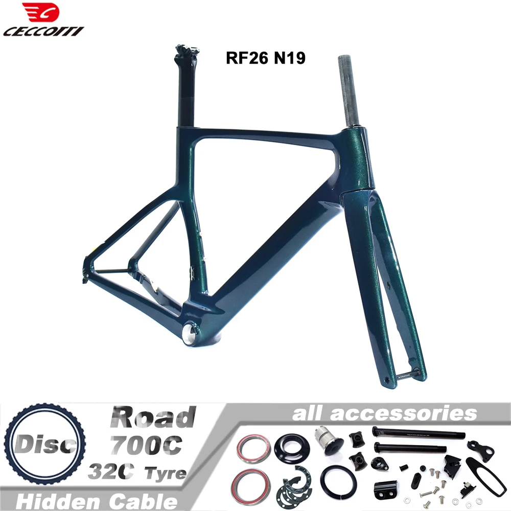 CECCOTTI RF26 Model 700C Carbon Road Bike Frame with Disc Brake