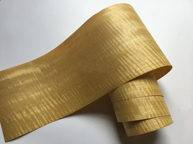 2x naturel 0.2mm or jaune placage de bois figuaré pour ruban de meubles 2
