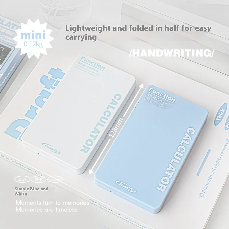Desktop Calculator Planwith Writing Tablet 12 Digits Stylus Folding Doodle Drawing Memo Erasable Pad