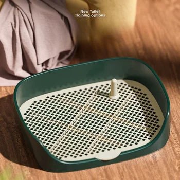 Toilette per Addestramento Animali Domestici, per Cani di Piccola Taglia e Gatti, Toilette Portatile per Cani, Vassoio Porta Tappetini per Cuccioli, Accessori per Animali Domestici, Vasino per Cani da Interno