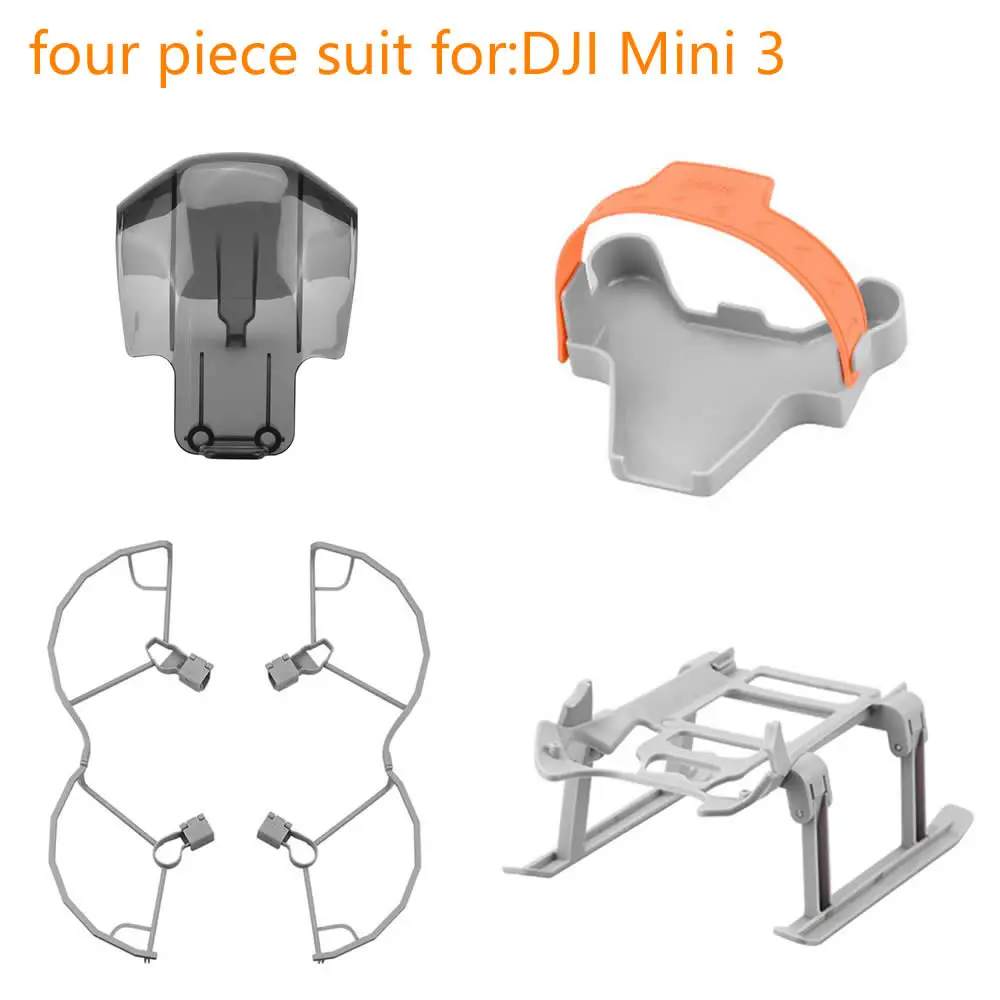 Accessories Kit For DJI Mini 3 Pro Lens Cap propeller guard Foldable Extension Support Legs Holder Landing Gear Mini 3 Combo