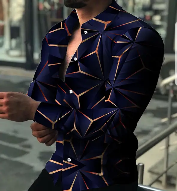 Autumn Men's Printed Hawaii Casual Shirts 2021 Brand Streetwear Men's Clothing Cardigan High-End Long Sleeve Dress Shirt CS-01