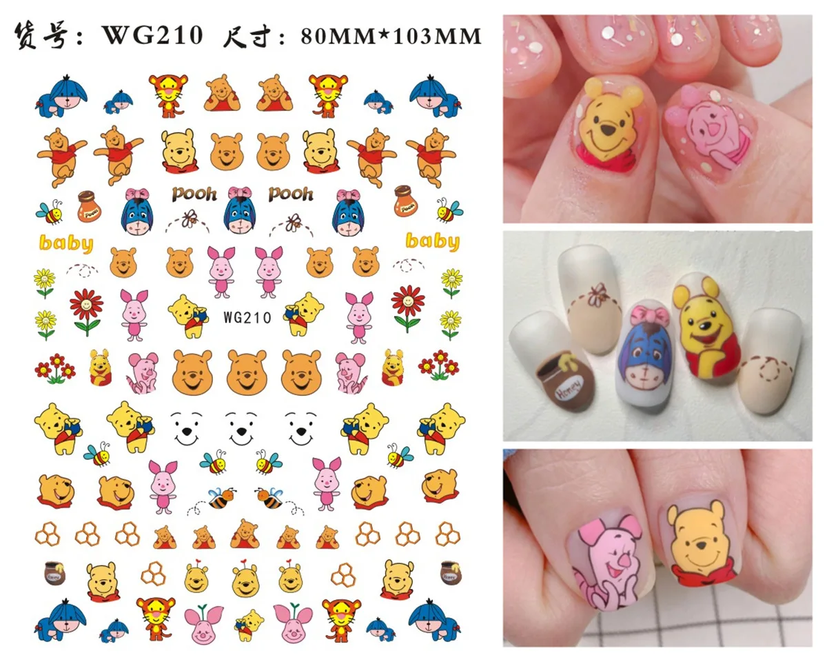 Winnie-the-Pooh Nail Sticker/Disney Theme nail Decals – MakyNailSupply
