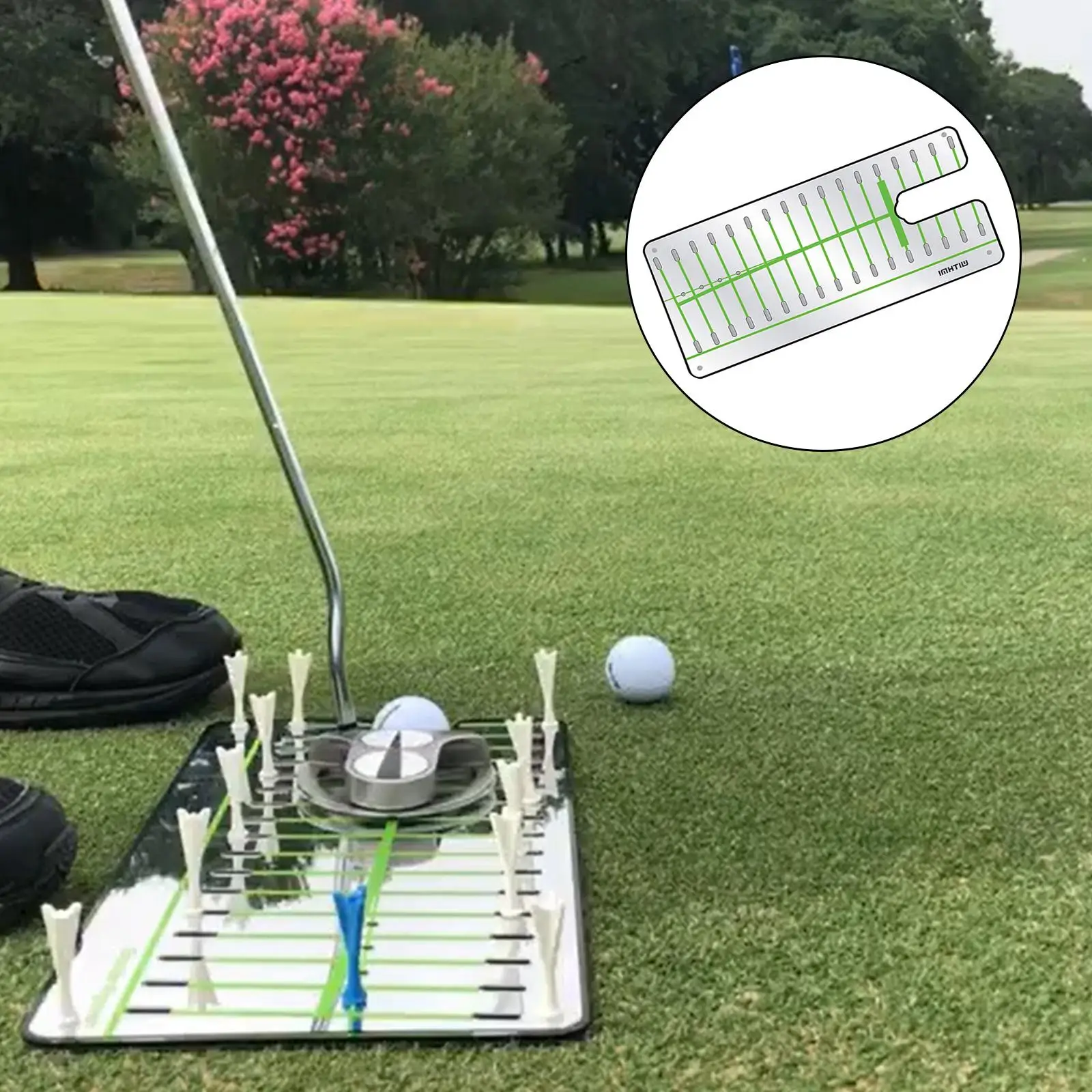 Premium Golf Putting Alignment Mirror Exercise Training Aid Teaching