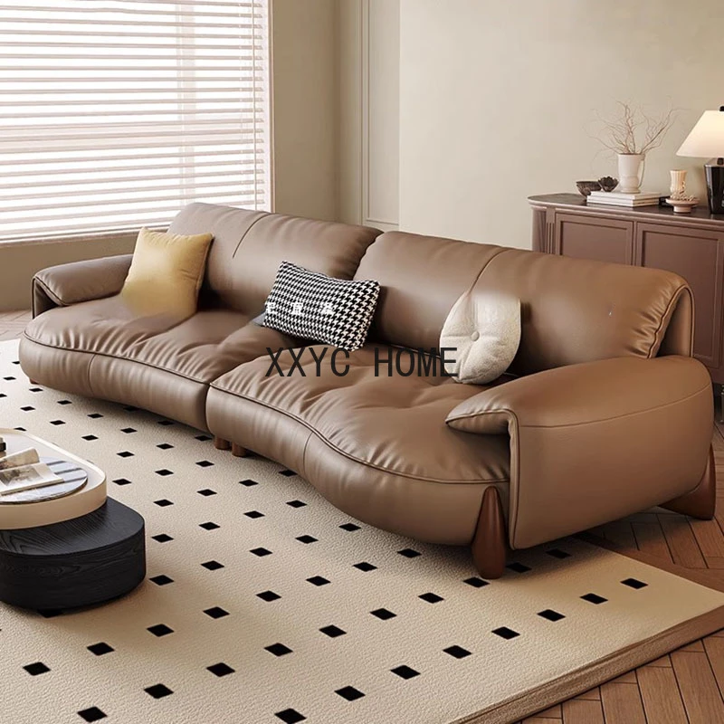 

Luxury European Living Room Sofa Modern Waterproof Cloud Puffs Living Room Sofa Leather Lounge Muebles Para El Hogar Furniture