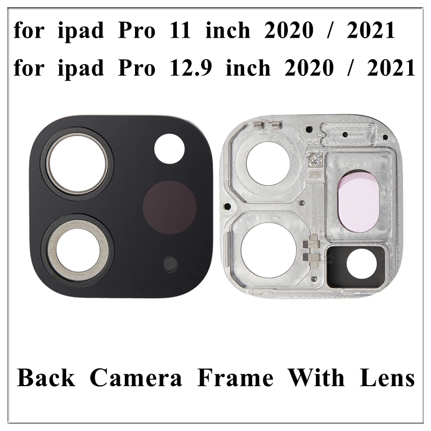

10Pcs Rear Back Camera Frame Cover With Lens for Ipad Pro 11 2nd 3rd 12.9 Inch 4th 5th Gen 2020 2021 Cam Glass Replacement Parts