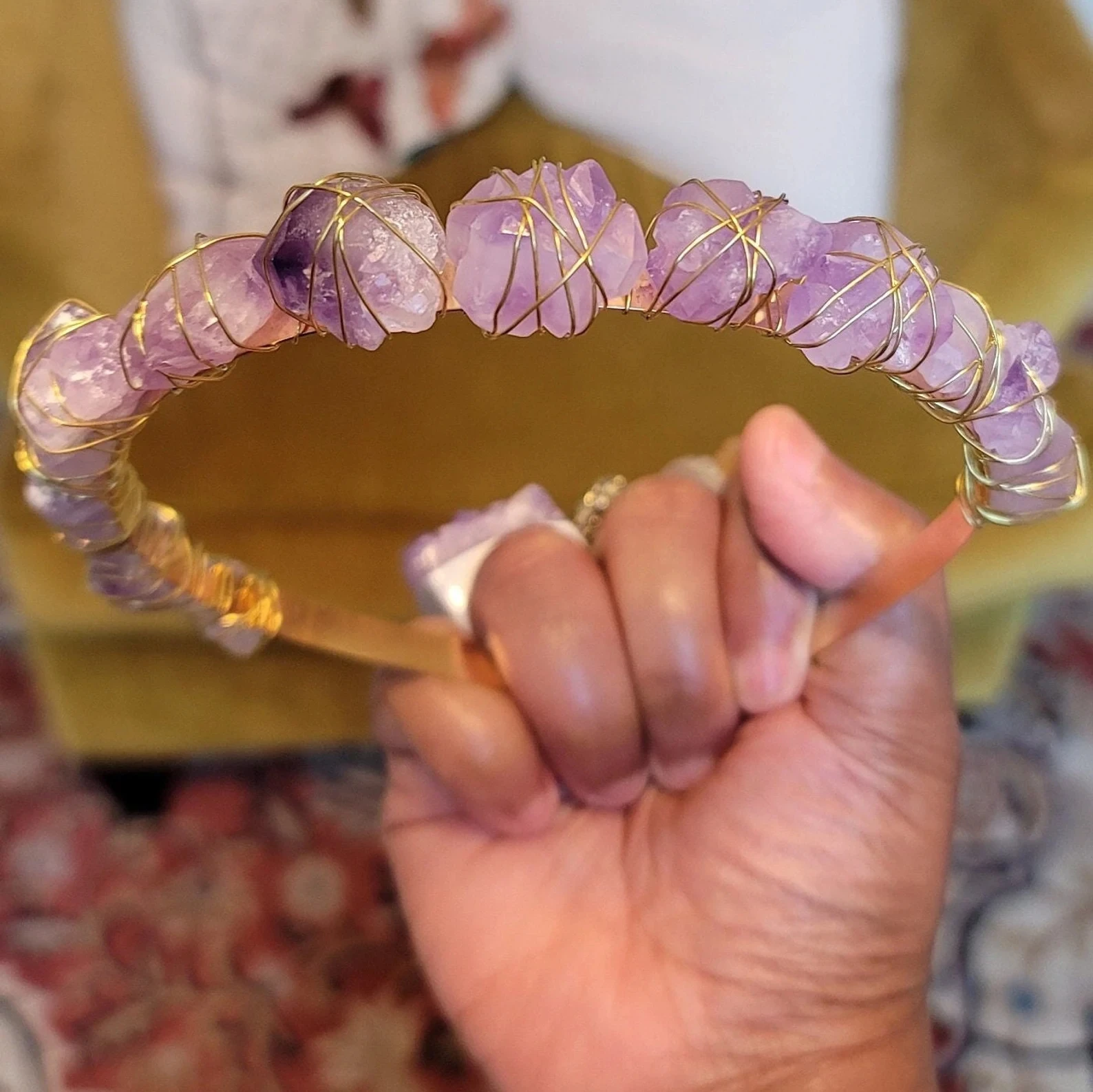Amethyst Crystal Goddess Headband Quartz Tiara for Bridal Glamour & Festive Events 1pc hair accessory hair headdress bridal headwear