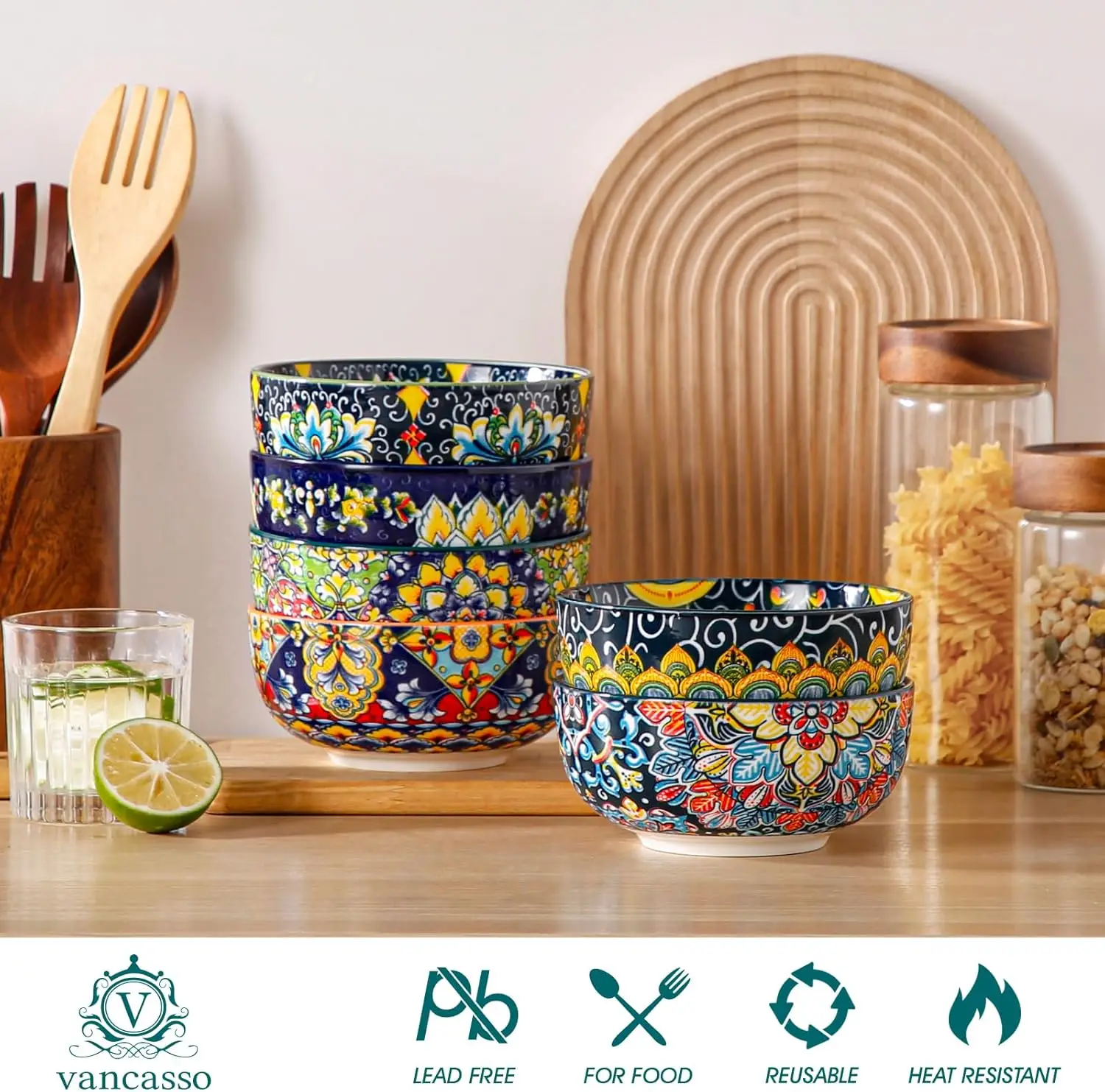 Bohemian Ceramic Soup Bowls image 3